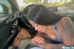ever wonder how bbc pounds horny colombian mariana sandoval in car?