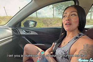 ever wonder how bbc pounds horny colombian mariana sandoval in car?