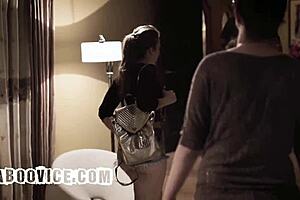wife cheats as lena paul's anal mistress deepthroats boss while cuckold watches?