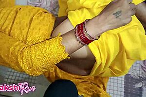 Desi bhabi, your hairy pussy's getting fucked hard by dever with dirty hindi talk?