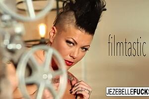 jezebelle bond works her wet pussy hard on the sofa!