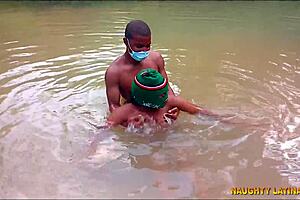 Naughty College Mates Big Cock River Bath Fuck