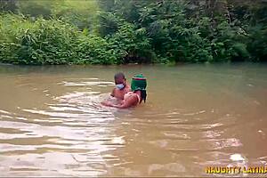 Naughty College Mates Big Cock River Bath Fuck