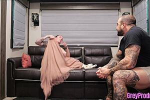 Turning stepmom into my submissive slut deepthroat cum 😈👅