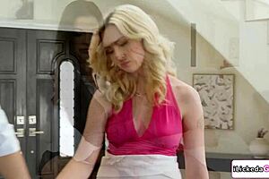 stepdaughter hooks up with big tits brunette stepmom for fun