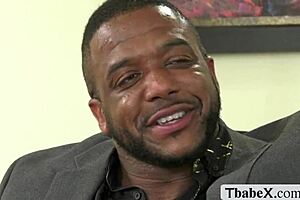 Busty latina trans begs for that thick bbc stretching her tight ass deep!