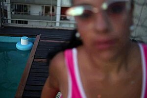 dirty old man eats rosario newbie's ass in wild mmf anal