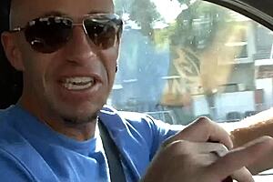 Busty tanned milf Demi Delia rides repairman's monster cock to orgasm facial