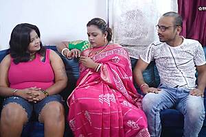 two desi stepmoms share stepsons cock in hardcore threesome pounding