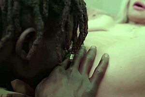 Vanesa Colombiana blindfolds whips black man then deepthroats fucks cowgirl missionary cum swap