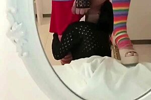 boyfriend lifts juicy latina skirt to slam wet pussy in crossdress fun?