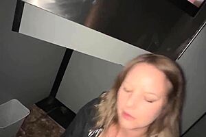 wanna see horny wife take gloryhole pounding at sex shop?