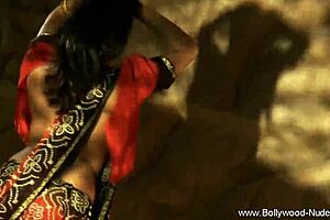 Exotic Indian beauty teases in erotic solo play
