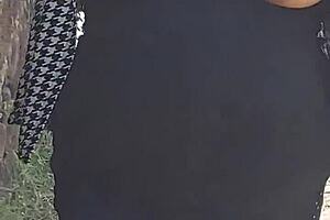 Look at my huge tits bouncing see through in park for monster bbc craving!