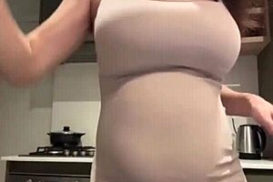 Stepmom's Big Milky Tits Pussy Fondle Fest