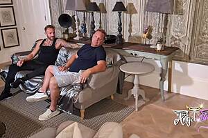 Hey honey, watch me ride this foreign friend's cock in lingerie while you wait cocktail wife swings