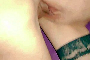 Skinny milf model spreads cheeks for slow pov anal in sheer stockings