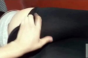Whoa, friend's boss looks super tasty in leggings at sleepover party! 🔥👀