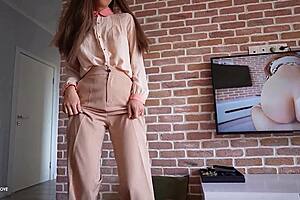 Step Mom Catches Son Jerking and Drains His Load Fast