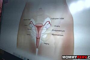 stepmommy teaching stepson pussy anatomy hands-on licking fingering?