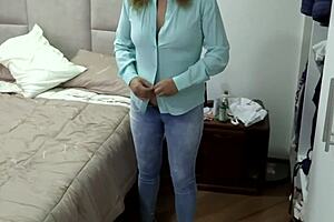 my big ass stepmom started rubbing pussy watching porn n begs cock now