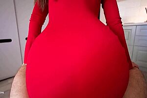 sexy stepmom shakes ass to make stepson cum on small tits quick