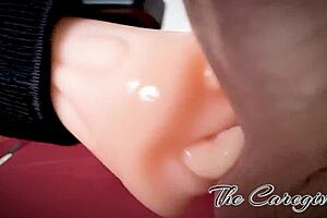 teasing her mouth with my cock feels so damn good