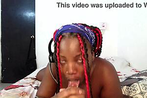 this ghetto ebony 18+ thot craves bedroom deepthroat sloppy suck cum in mouth mastermeat1!