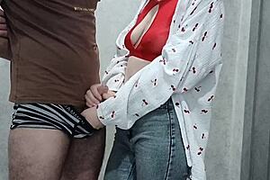 i love jerking my stepson's cock in lingerie, sexy mature massage orgasm