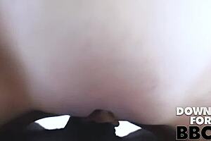 Vanessa Videl's mature shaved pussy and big tits take massive BBC anal in hardcore interracial pounding.