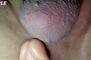 Hot wife rams husband's ass in steamy close-up homemade pegging from april couple session