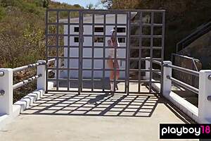 hey glamorous canadian blonde milf olivia preston drops tiny bikini outdoors