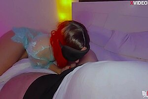 big boobed stepmom opens shaved cunt for stepson's pounding 😈🍑