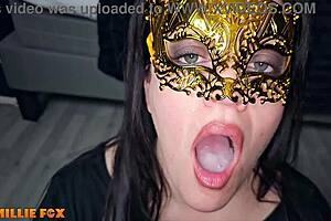 i luv swallowin this huge load from amateur milf millie fox