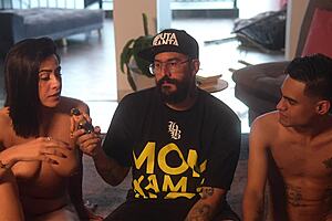 curvy milf gets revenge fucking husband's young driver with huge dick while he's gone