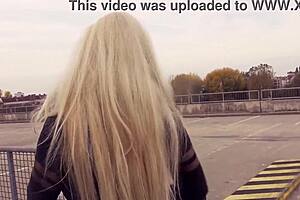 What if that super hot blonde milf bent over for risky parking lot pounding got caught?
