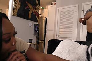I crave those ebony sluts' deepthroat skills on my huge black cock gagging