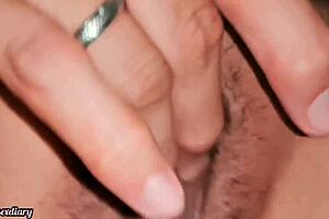 filipina mommy spreads juicy wet shaved pussy lips wide for close-up fingering tease in homemade casting