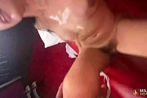 Petite Brunette Milf Marcia Hase Devours Rome Major Cum