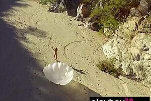 hey glamorous canadian blonde milf olivia preston drops tiny bikini outdoors
