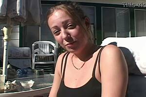 wanna see this crazy whore's tight anal grip in double blowjob threesome?
