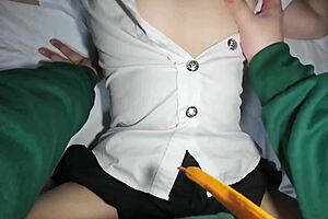 i trickd this hot thai college student to fuck in my room natural amateur pov