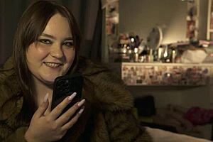 NATASHA PEGS ALEX WITH STRAPON IN CHASTITY BELT DOMINATION!