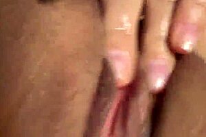 dirty latina overflows her pussy with cum huge natural tits yoga