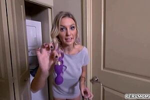 Kenzie Taylor moans loudly while riding her favorite sex toy deep