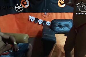 who wants to join this halloween party doggystyle blowjob orgy cum fest
