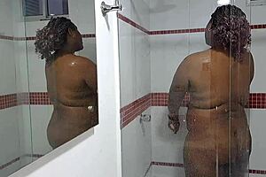 narrator catches latina stepsister showering in homemade video