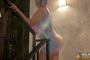 Jaylene Rio rides Rome Major's cock voluptuous curvy milf bedroom sensual big tits ass cunilingus