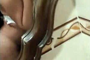 arab hijab wife gets bathroom pounded by husband's friend's huge cock!