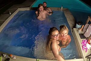 Jacuzzi Orgy Hints at Deliah Grace Scarlett Venom Pleasures